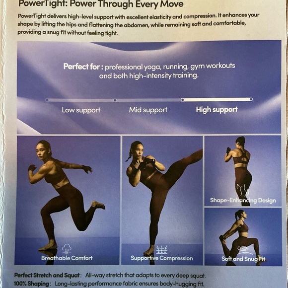 IUGA sandwich front Power Tight Leggings Set in Grey, Green, Navy, and Black - Picture 7 of 16